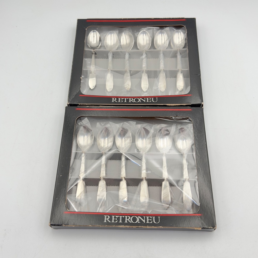 Retroneu Kent Demi Spoons 12pc Set Stainless Steel Demitasse Espresso Silverware